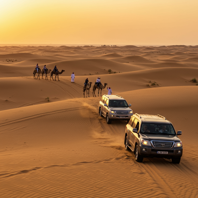 Sunset Dune Bashing and Camel Caravan Experience Main Image