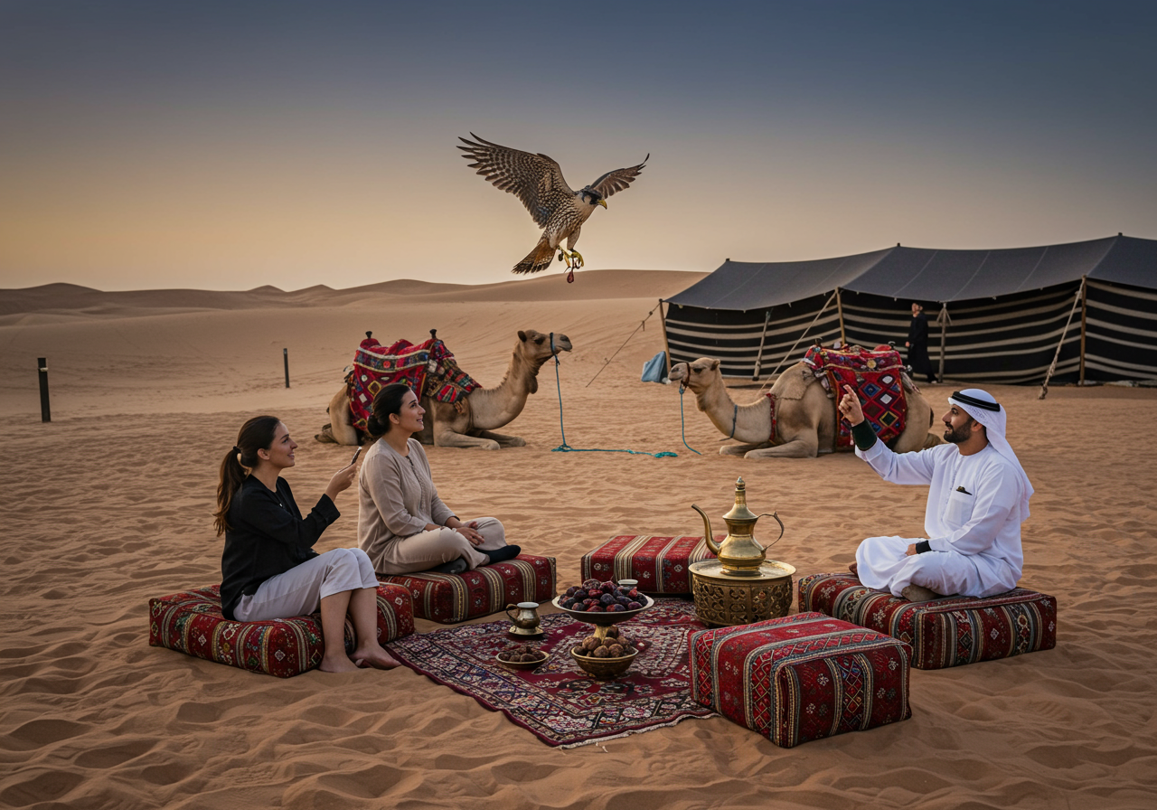 VIP Desert Safari with Private Falconry Show 1