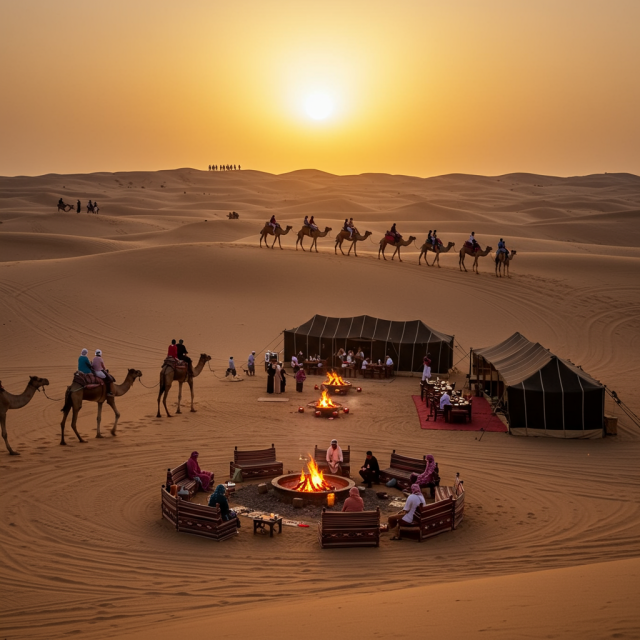 Fiaz Dubai Desert Safari with Camel Ride & BBQ Dinner Main Image