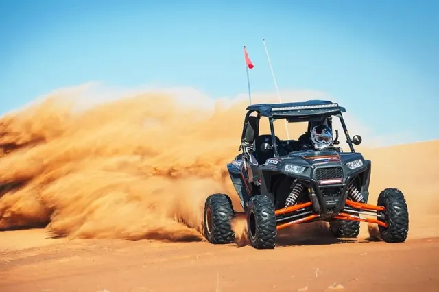  Dubai Private Dune Buggy Adventure with Sand boarding and Refreshments