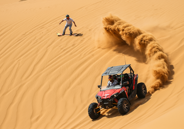  Dubai Private Dune Buggy Adventure with Sand boarding and Refreshments 1