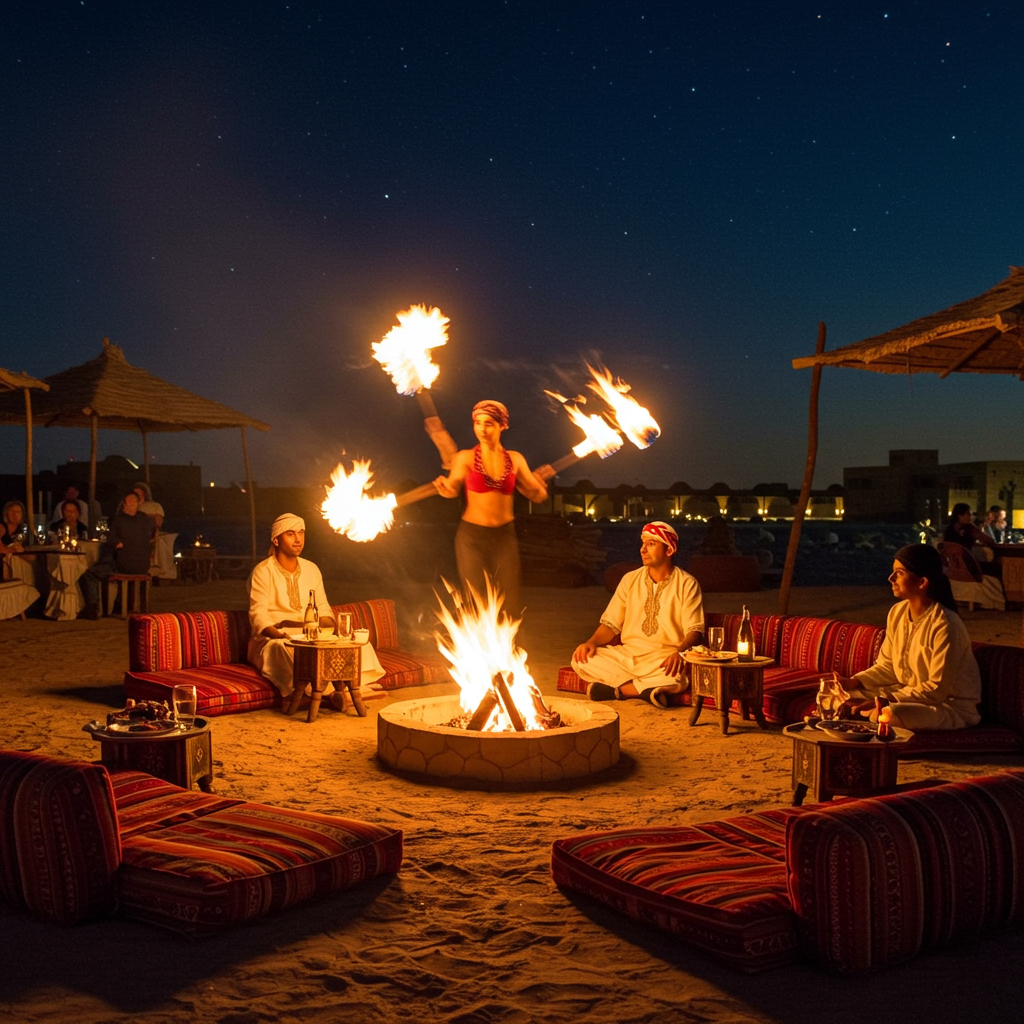 Nighttime Desert Safari with Fire Show & BBQ Feast 1